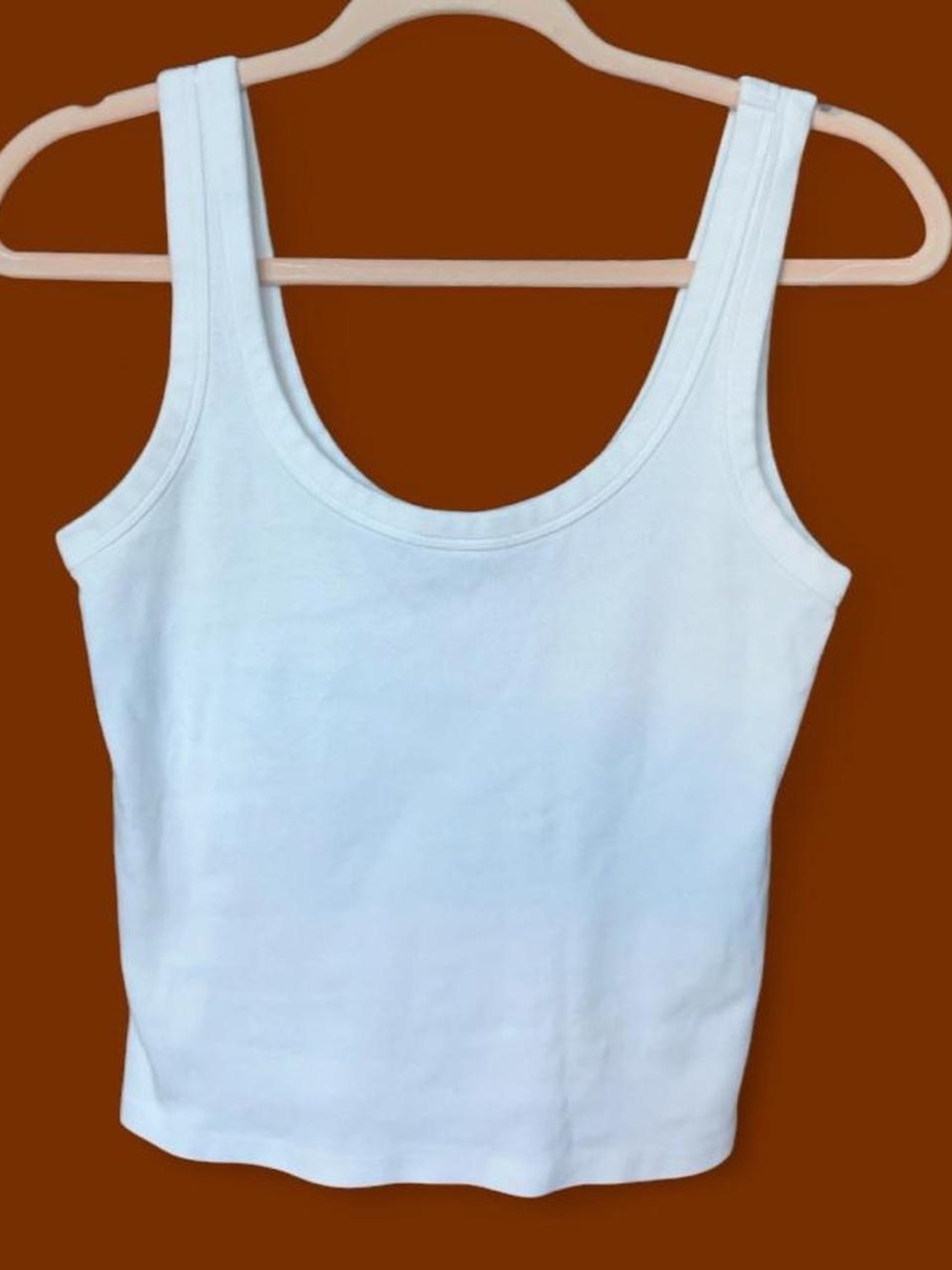 Abercrombie & Fitch White Scoop Tank Top